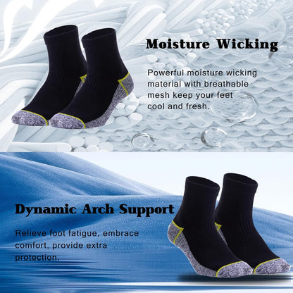 Copper Infused Quarter Socks Improve Foot Health Odor Control with Moisture Wicking Durable Comfortable Fit